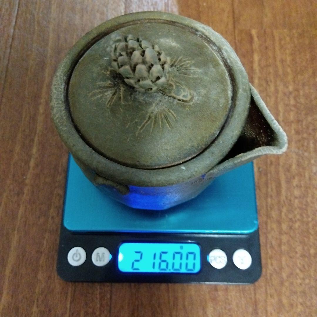 宝瓶 備前陶苑 陶器製 松の実 急須 木箱付き 共箱付き 松ぼっくり 備前焼