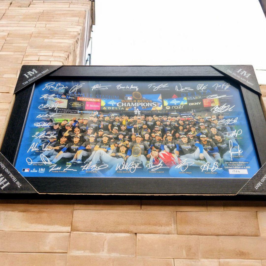 【新品】 ドジャース ワールドシリーズ 2024 優勝記念 パネル　サイン入り