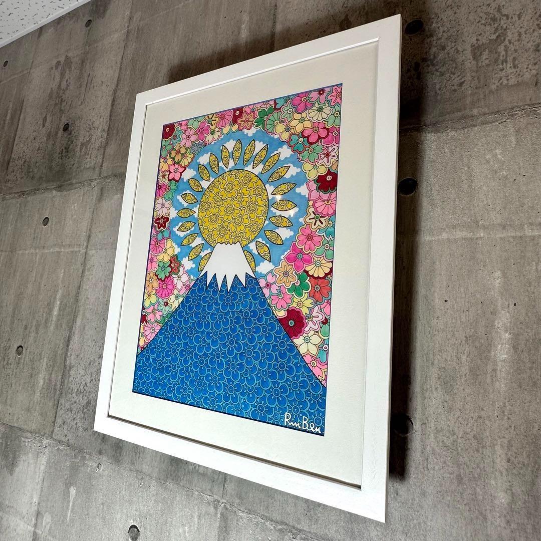 ⭐️売切御免⭐️ダイアモンド富士山　開運アーティストRINBEN 53cm×63cm