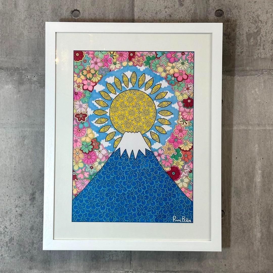 ⭐️売切御免⭐️ダイアモンド富士山　開運アーティストRINBEN 53cm×63cm