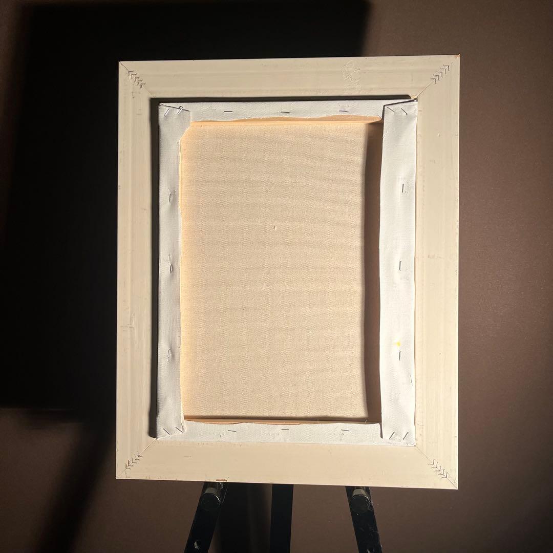 ★秀作★ 手書き油絵 ゴッホ 夜のカフェテラス 肉筆絵画 額付 油彩画