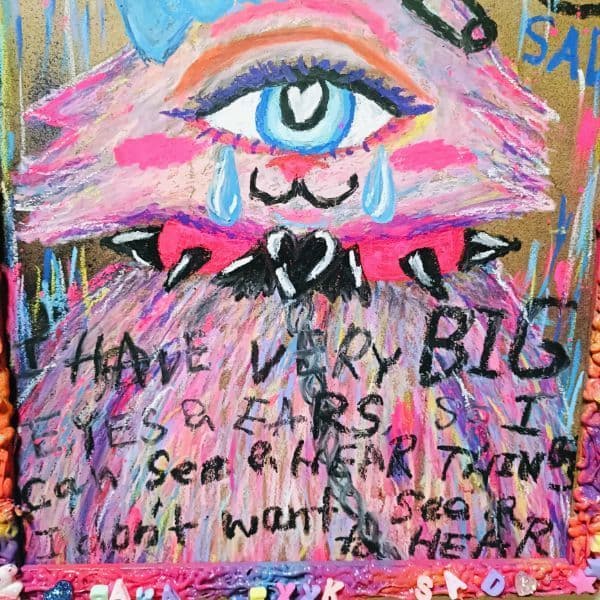 【一点物アート】嘆きのうさぎ【A3サイズ.イラスト 現代アート 絵 】