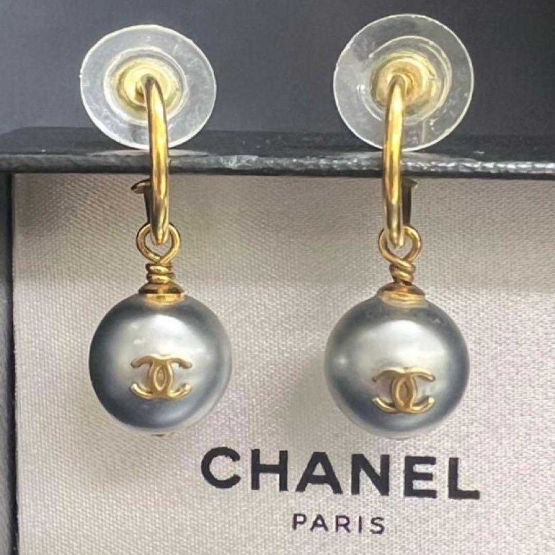 2点おまとめ　シャネル　ヴィンテージ　スイングパールピアス