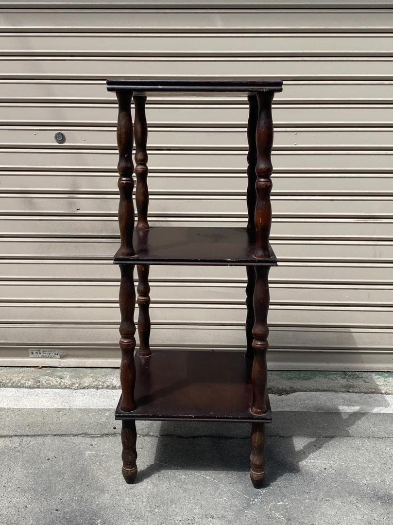 A444◆昭和レトロ サイドテーブル 飾り棚 花台