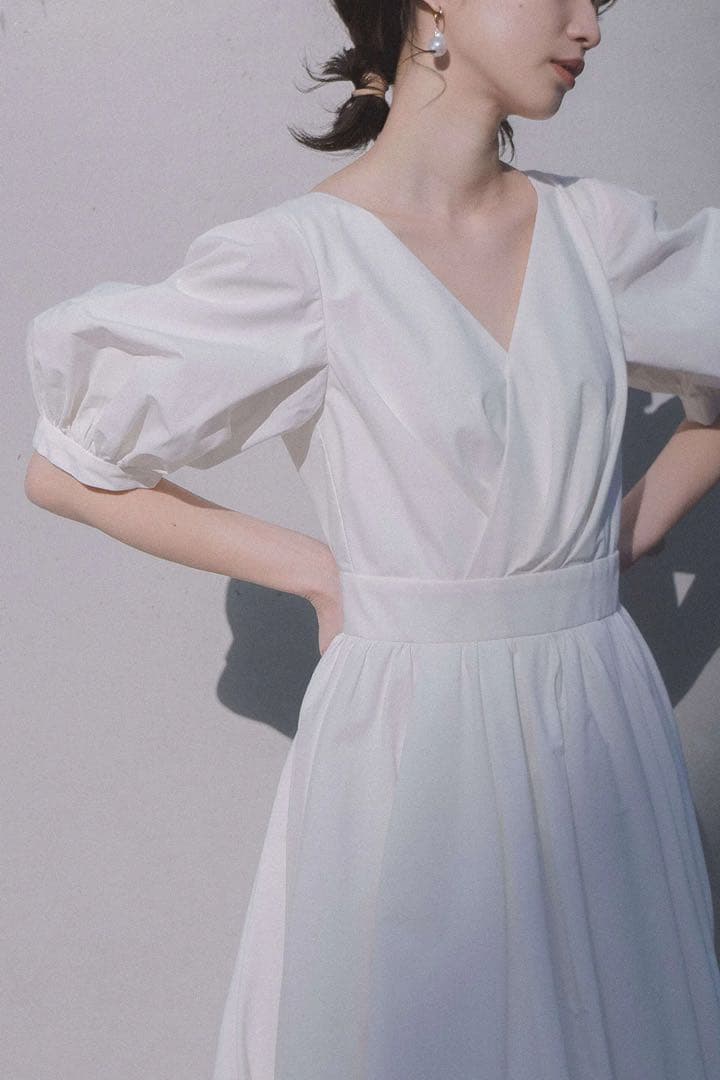 kaene タフタカシュクールドレス