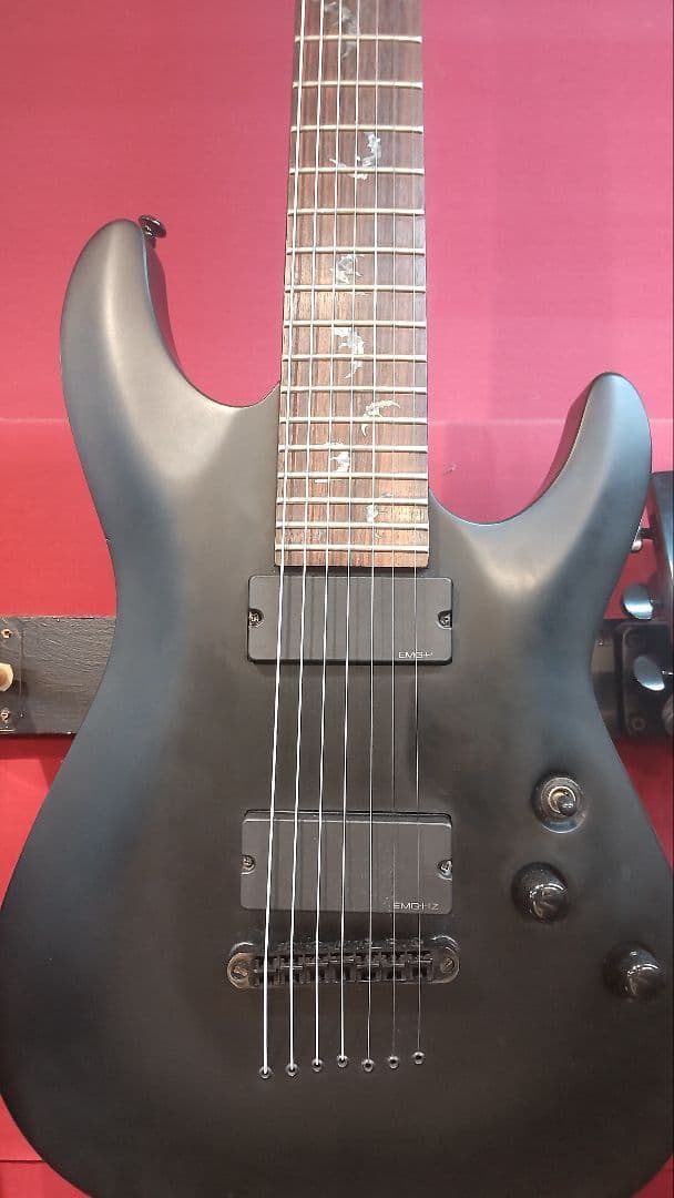 【SCHECTER】 Damien 7 Satin Black 7弦エレキギター