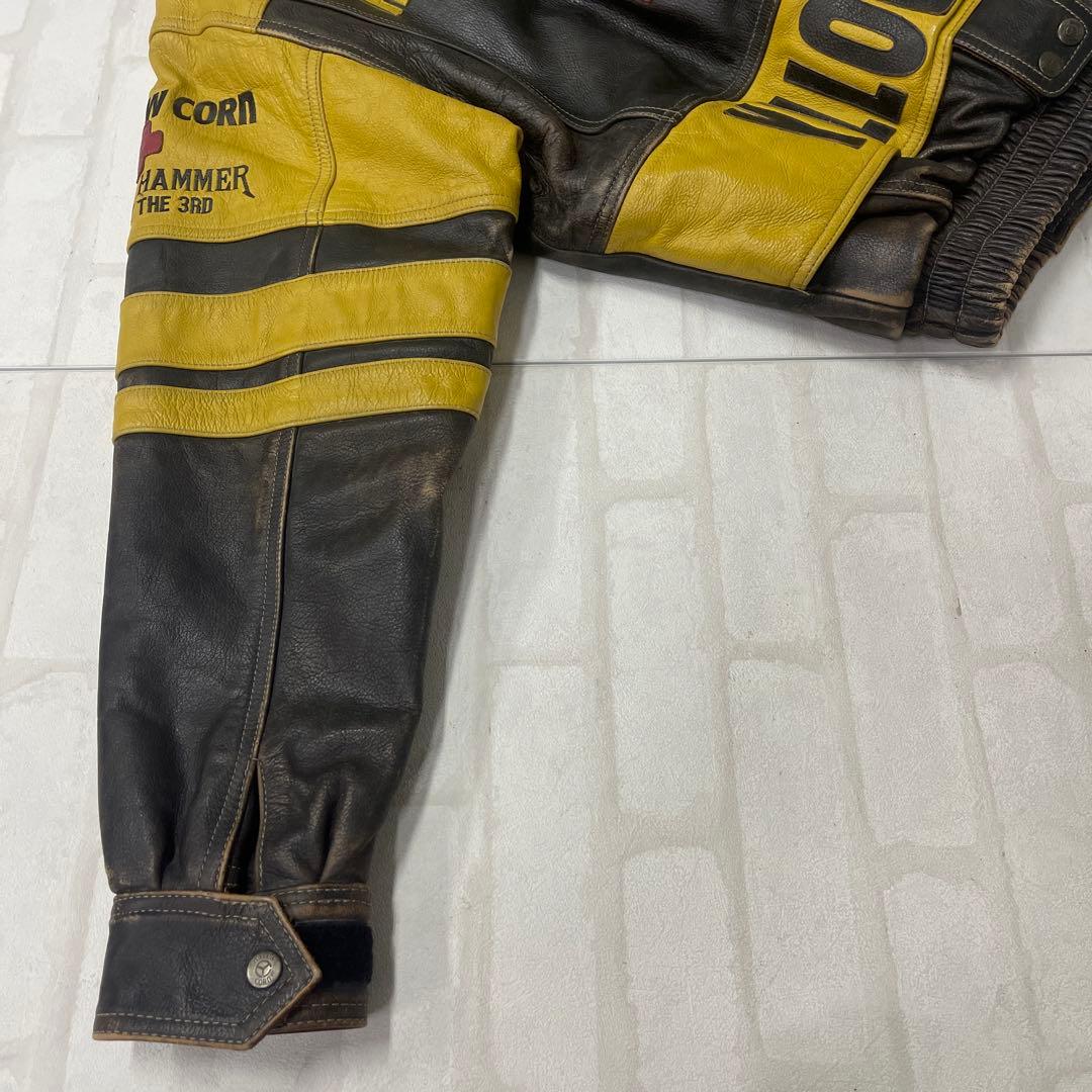 イエロー コーン YeLLOW CORn 牛革 レザー ライダース ジャケット
