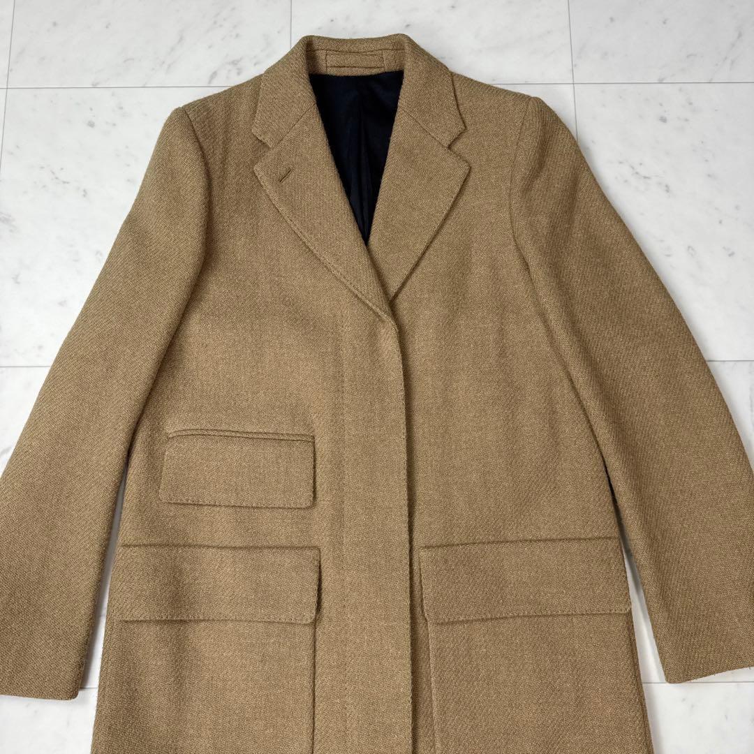 マーガレットハウエル×ハリスツイード ウールチェスターコート ベージュ サイズ1
