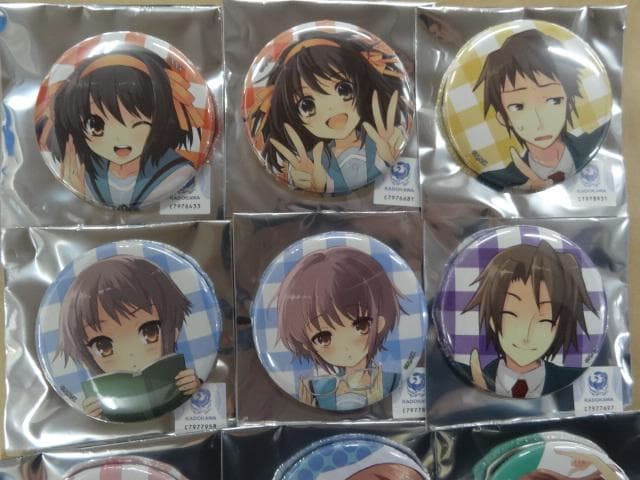 涼宮ハルヒ ブラインド 缶バッジ 全種セット