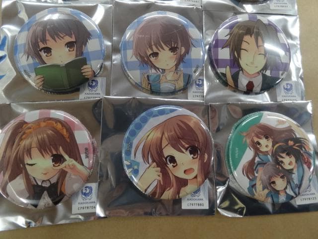 涼宮ハルヒ ブラインド 缶バッジ 全種セット