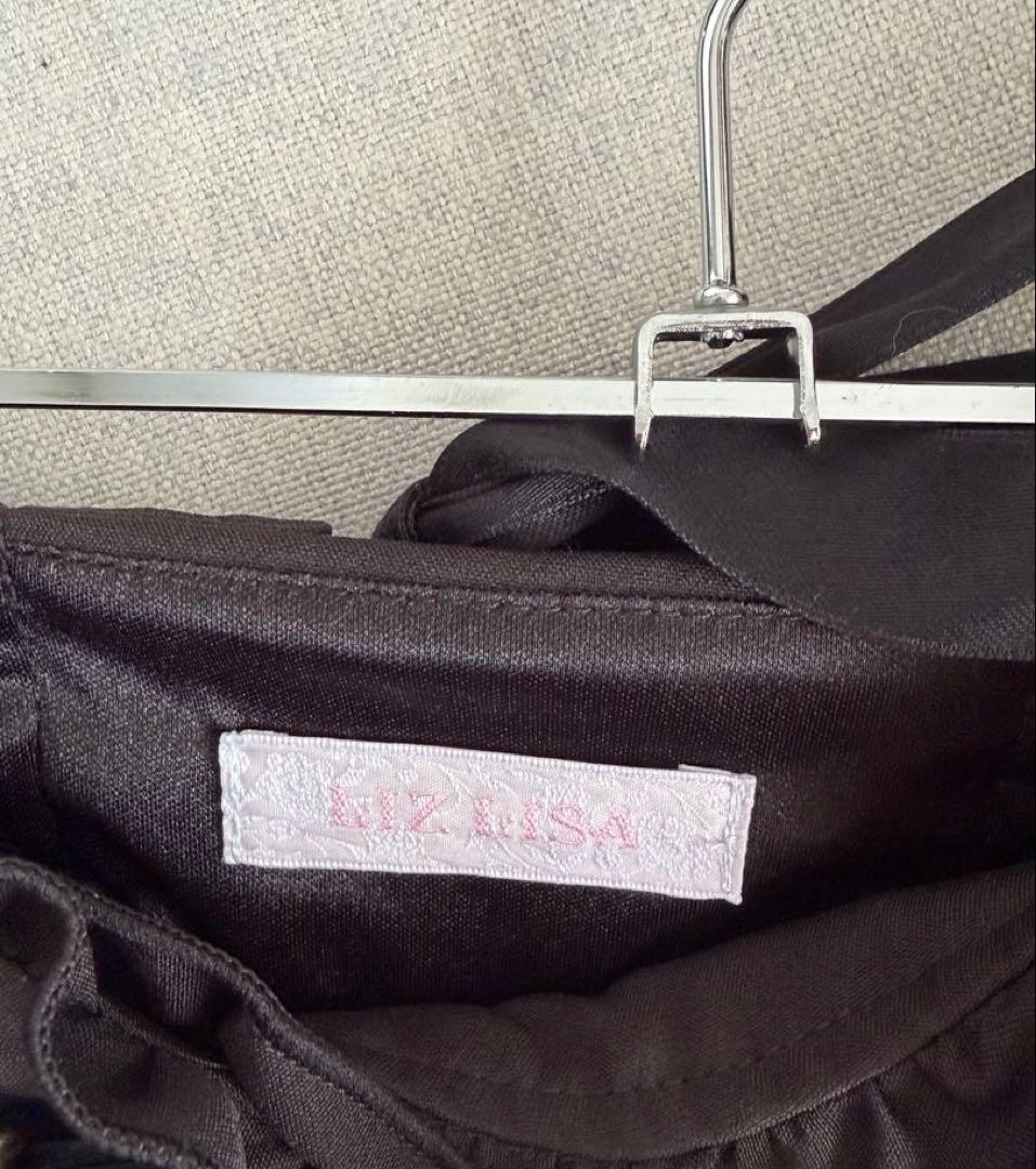 LIZLISA 2連リボンベルトスカパン ブラック タグ付き