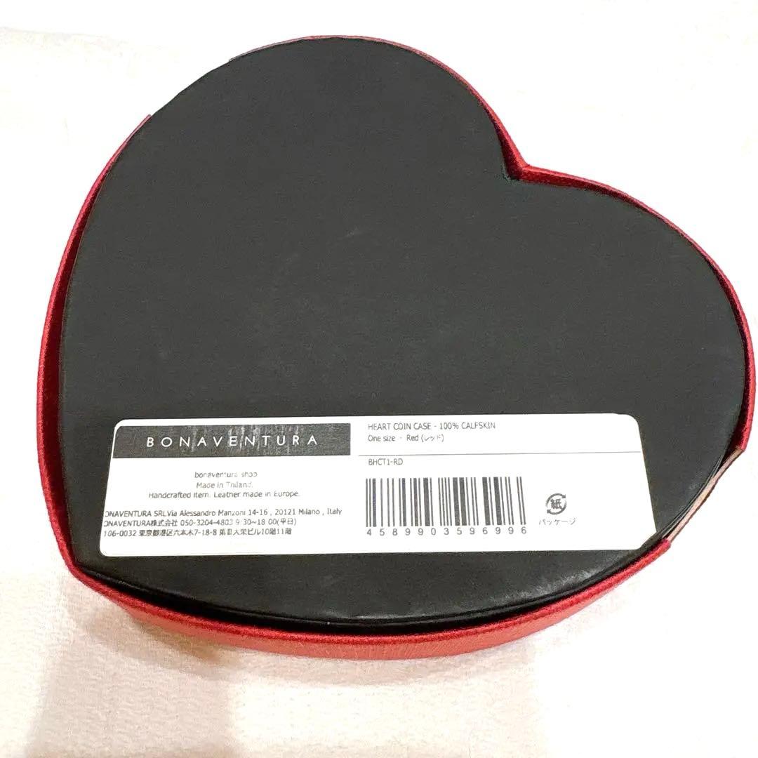 新品未使用◇BONAVENTURA　ハートケース　赤　シュリンクレザー