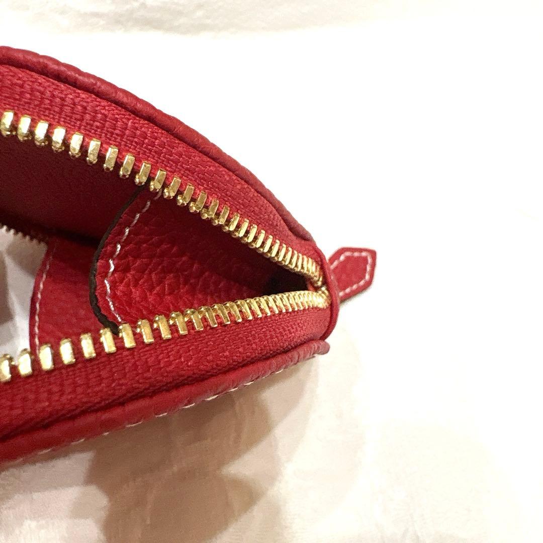 新品未使用◇BONAVENTURA　ハートケース　赤　シュリンクレザー