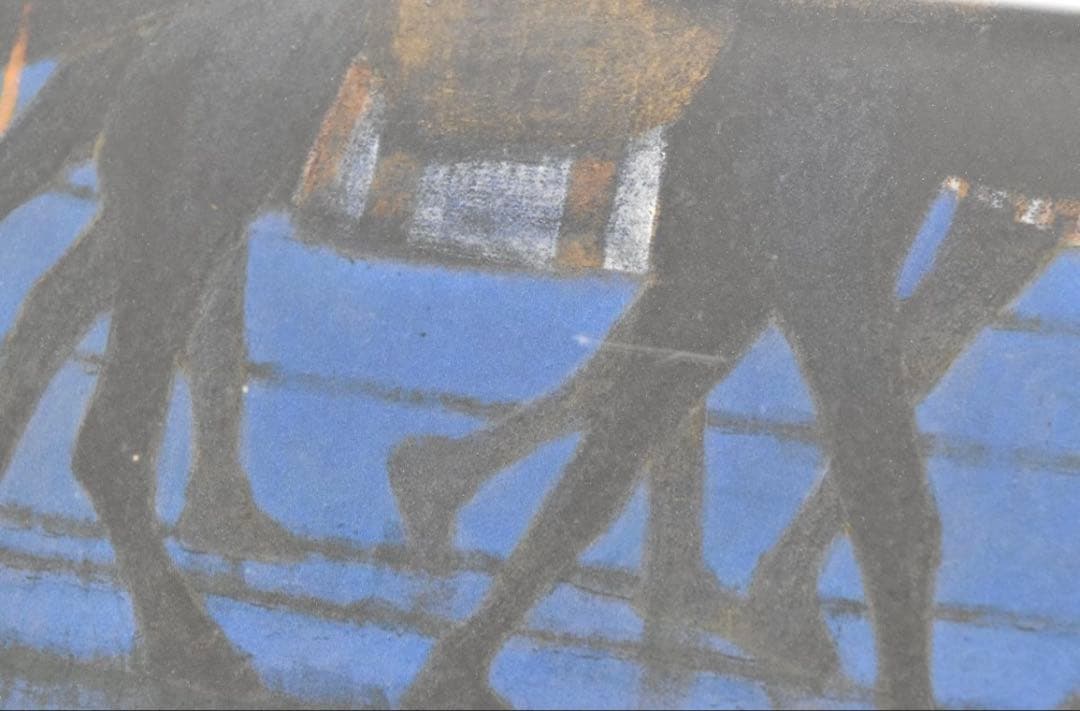 平山郁夫 「パルミラ遺跡を行く・夜」 シルクスクリーン 彩美版