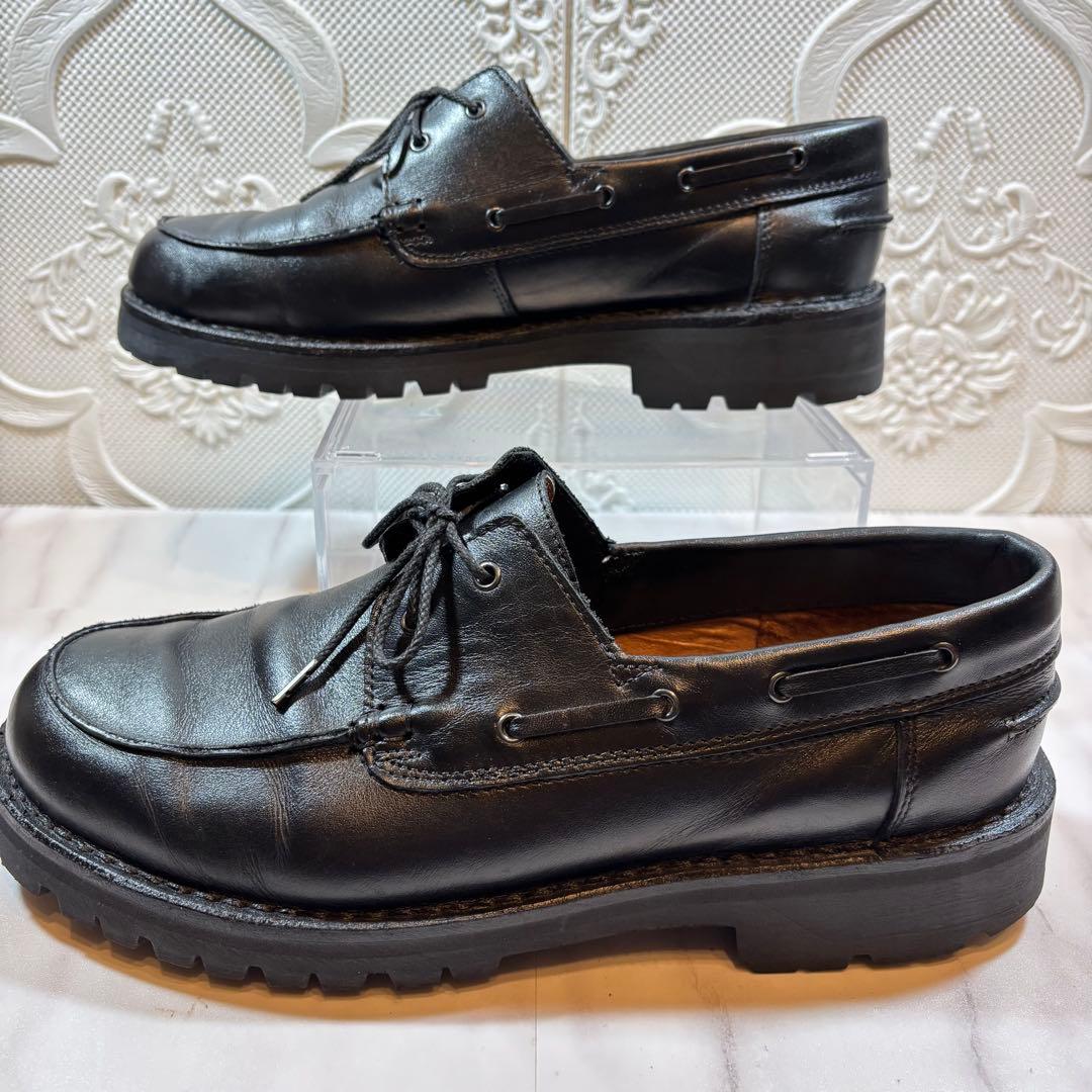 美品　リプロダクション オブ ファウンド　レザー　デッキシューズ　ラバーソール