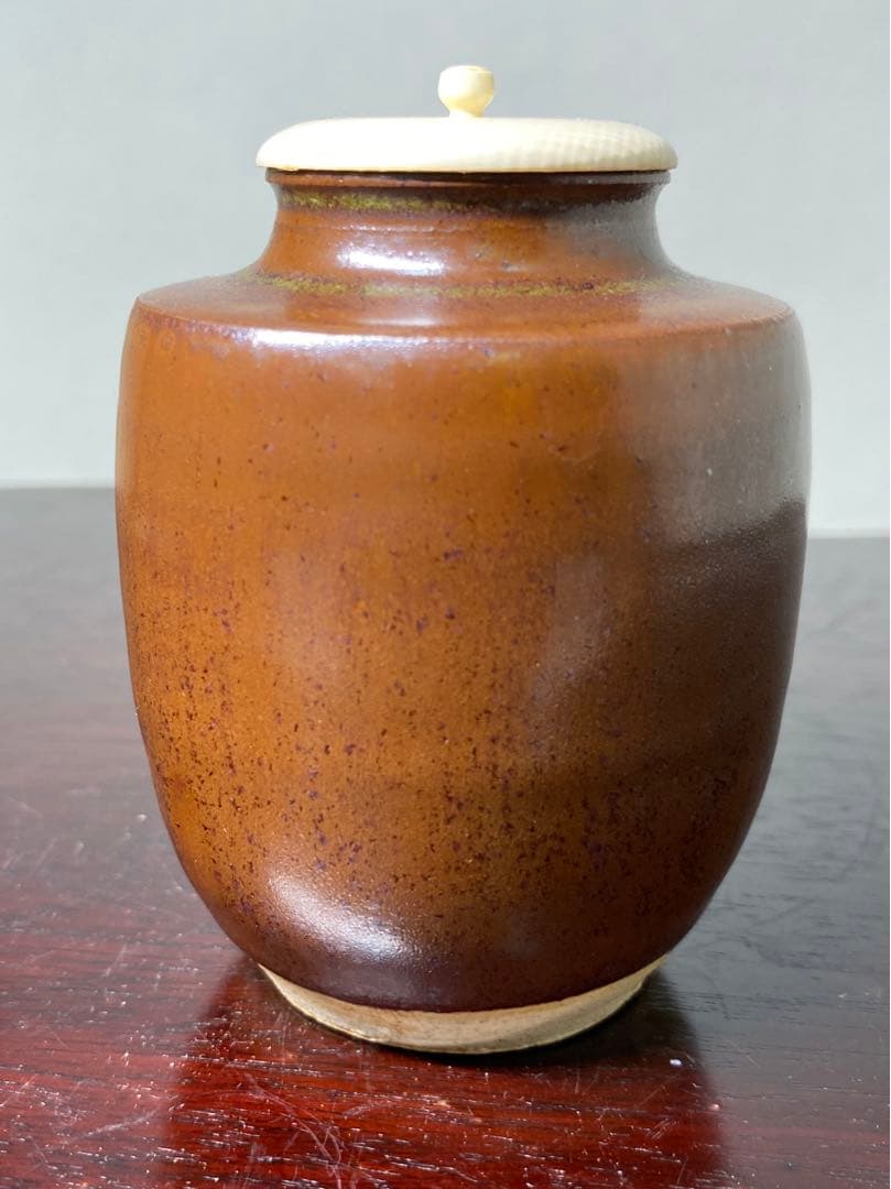 【茶道具】美濃光寿造　大名物　日野肩衝写茶入（共箱）