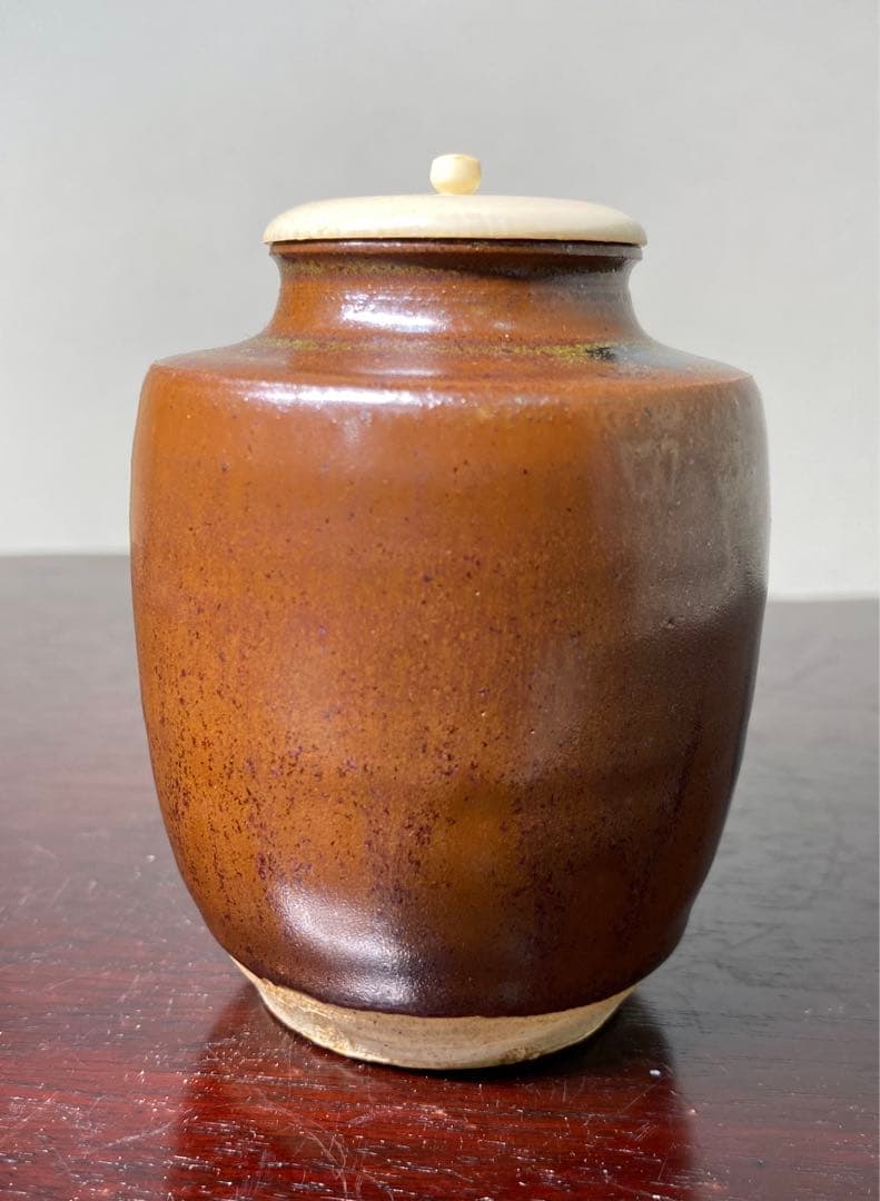 【茶道具】美濃光寿造　大名物　日野肩衝写茶入（共箱）