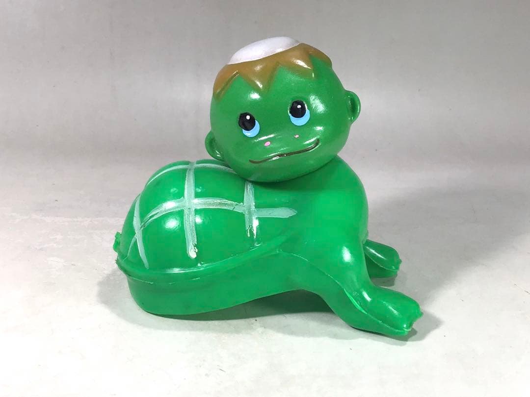昭和レトロ ハイハイ 河童 赤ちゃん 人形 妖怪 お化け 駄玩具 ソフビ ①