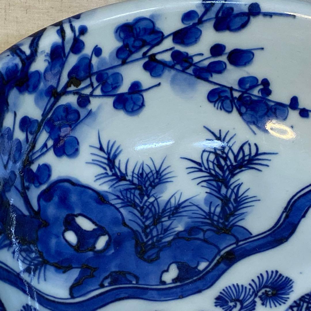 伊万里　古伊万里　中鉢　鉢　松竹梅文　染付