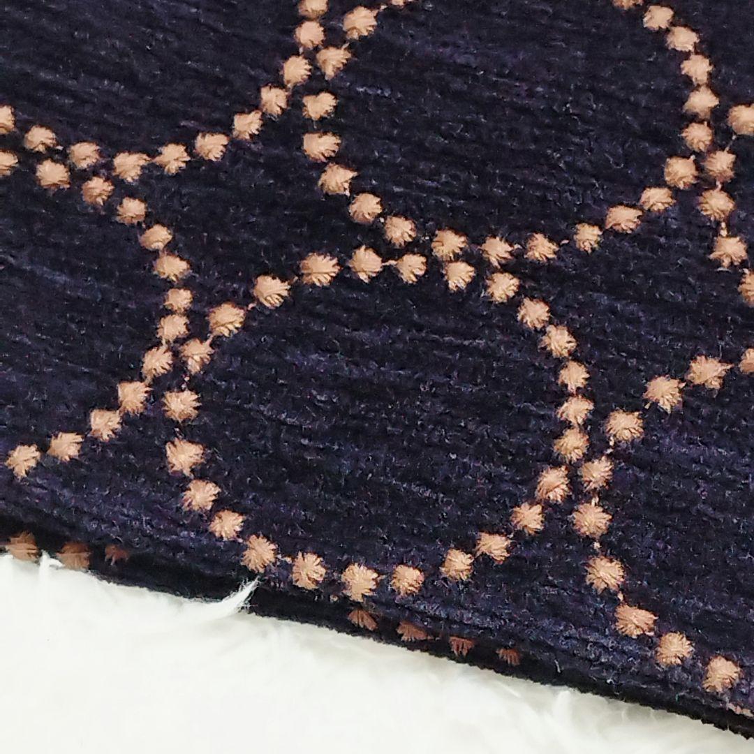 ミナペルホネン タンバリン スカート ネイビー 刺繍 ネイビー ウール混