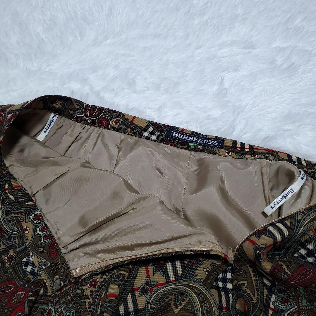美品希少✨BURBERRY　総柄　スカート　ノバチェック　ペイズリー