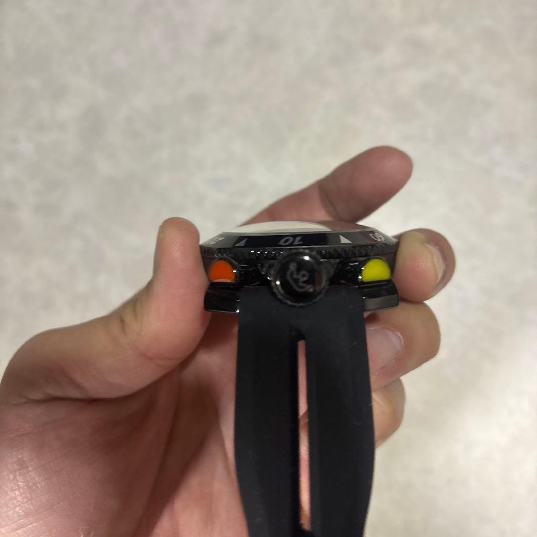 GAGÀ MILANO 時計 ブラックラバーベルト