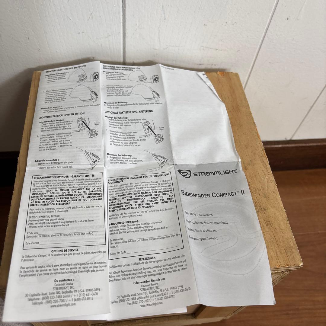 新品　米軍実物STREAMLIGHT SIDEWINDER COMPACT II