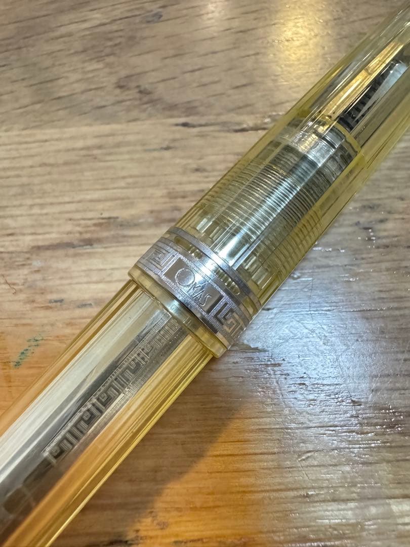 訳あり OMAS オマス 万年筆 18K 750 M 中字 クリア 透明 文房具