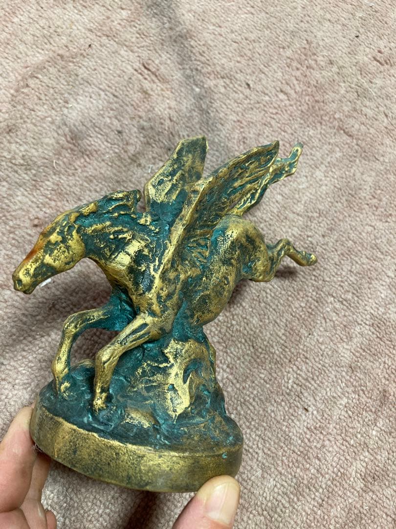 ぽ*れ様 北村西望 彫刻 西望作 銅製 馬　ペガサス　骨董品 美術品　オブジェ置