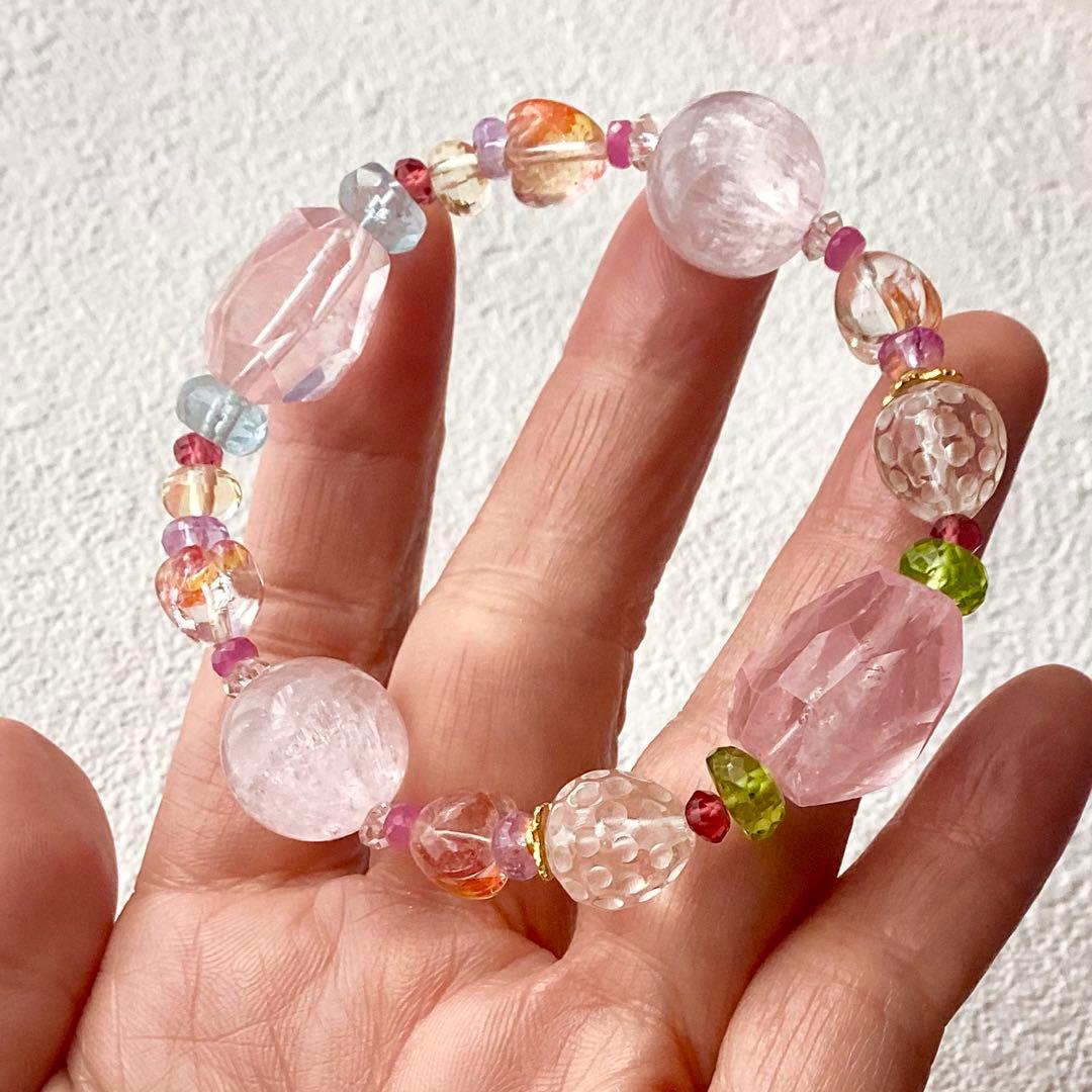 甘夏  ★天然石ブレスレット ♪ 358