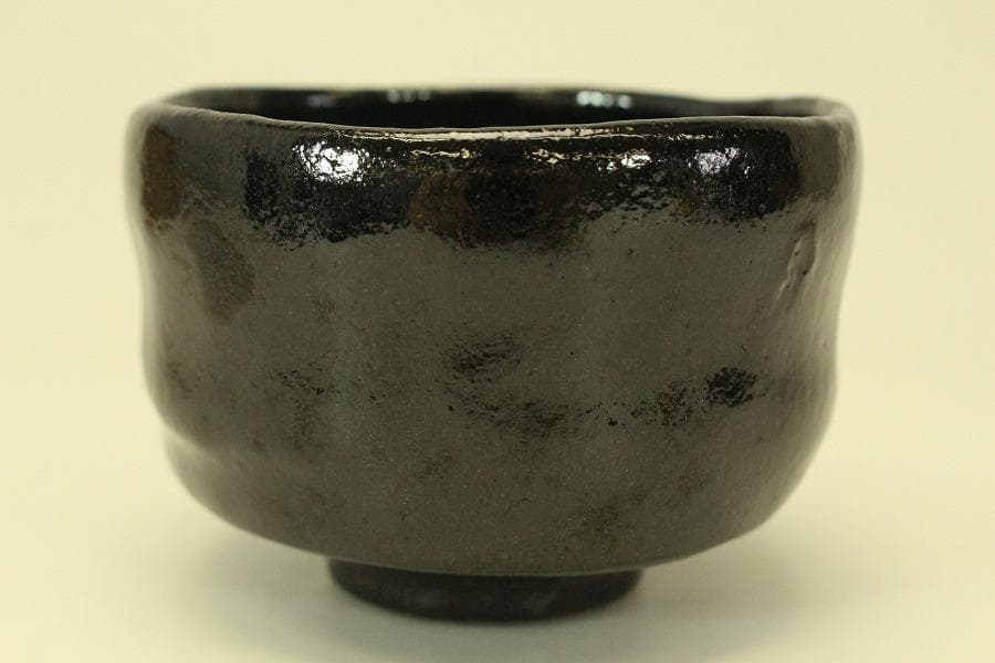 茶道具 黒楽茶碗 小服 真塗棗 茶箱用 二件 美品(A783)