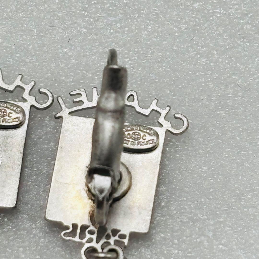 希少　CHANEL シャネル ピアス　ココマーク　CC ユニセックス　シルバー