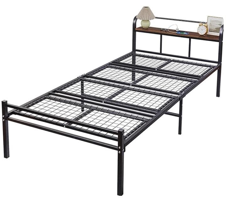 未開封　WLIVE ベッド フレーム シングル パイプ　コンセント付　2