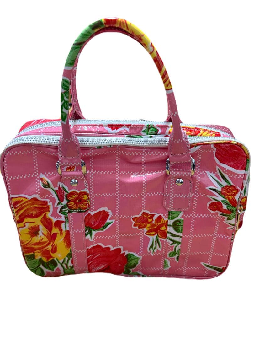 コムデギャルソンガール　ピンク花柄バッグ