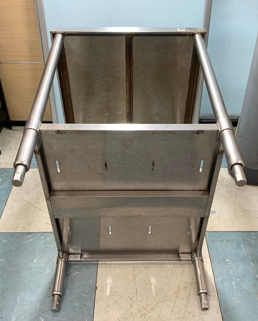 業務用ステンレス作業台 高さ990㎜×幅550㎜×奥行750㎜ バックガード付