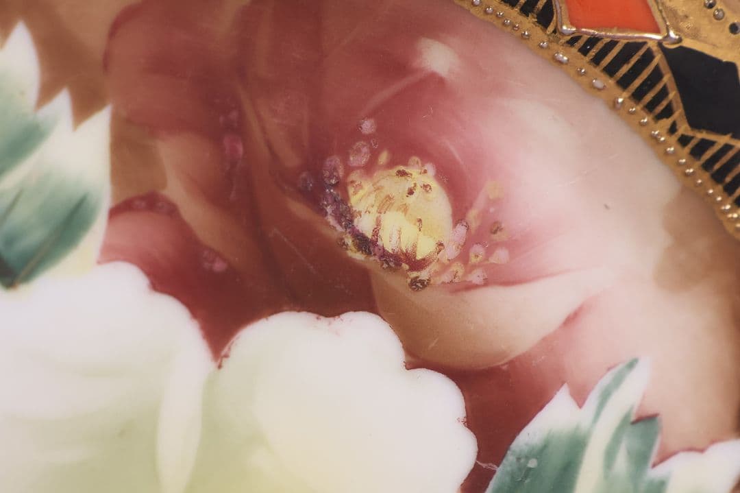 【CM289】オールドノリタケ 花図 プレート 26.5cm 明治 皿 陶磁器