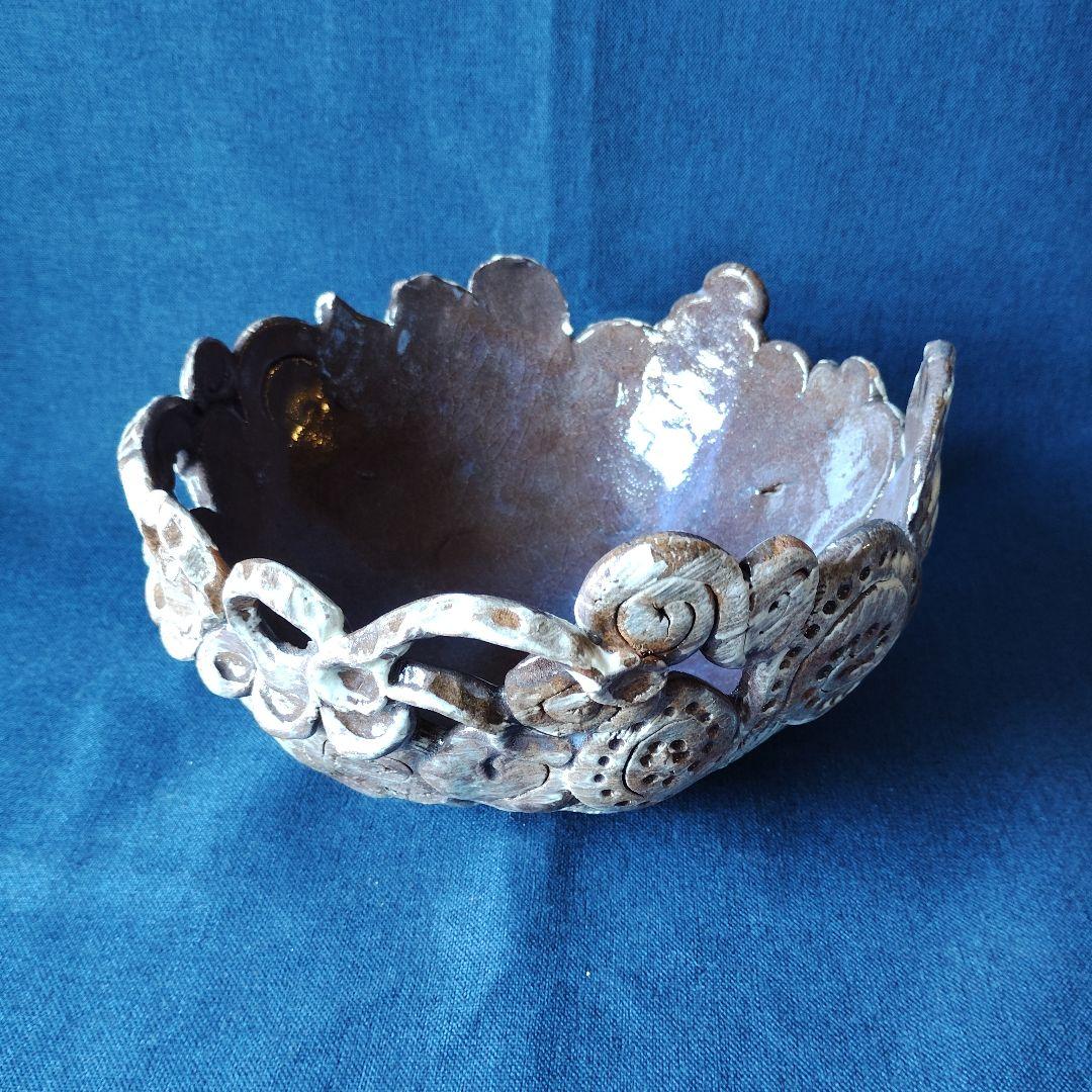 装飾的な陶器ボウル　オブジェ