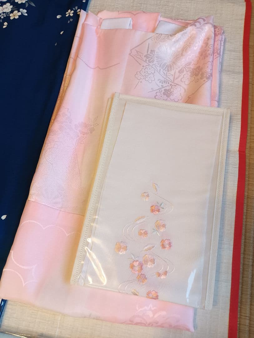 ロイヤルブルー 桜尽くし　金彩技法　振袖フルセット　美品　丈160 裄66