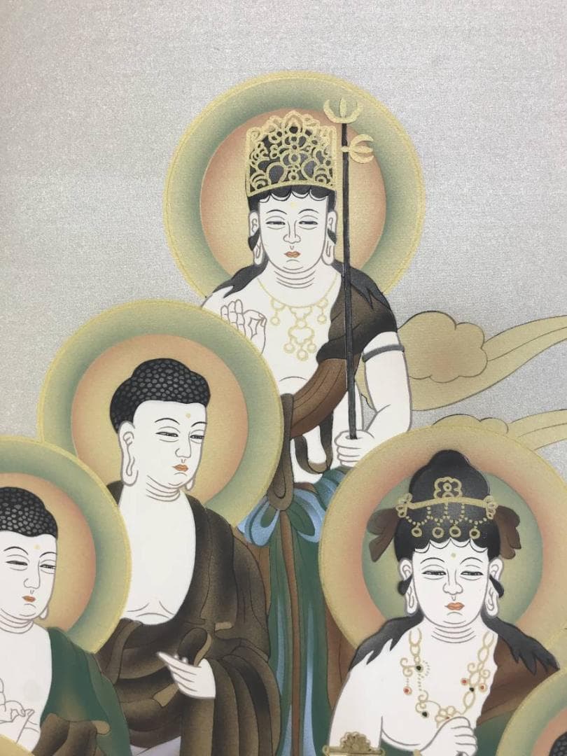 【真作】川村観峰/十三佛図/掛軸/名家伝来/AD-647