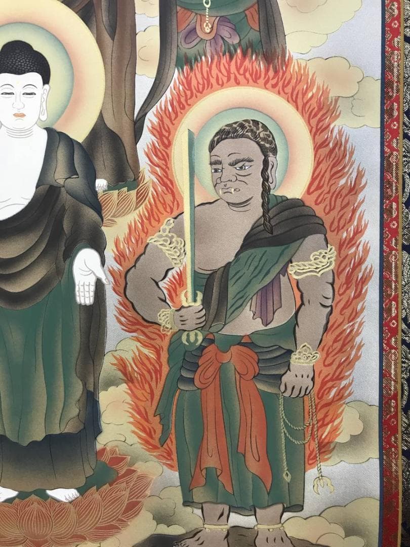 【真作】川村観峰/十三佛図/掛軸/名家伝来/AD-647