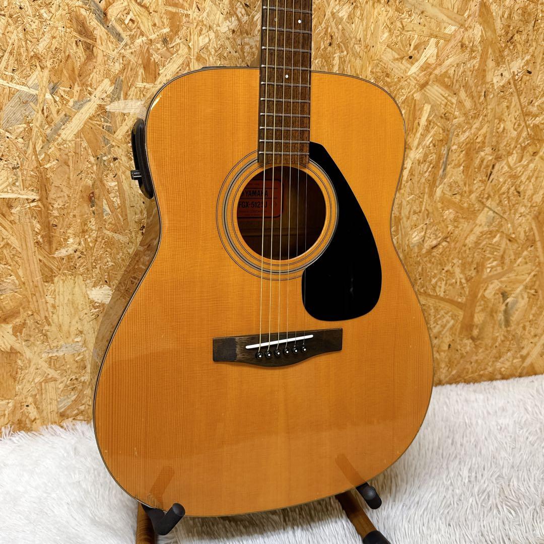 YAMAHA FGX-512SJ 赤ラベル エレアコ スプルース単板トップ！