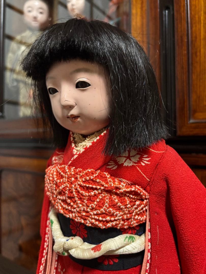 h*t様 市松人形 赤い着物
