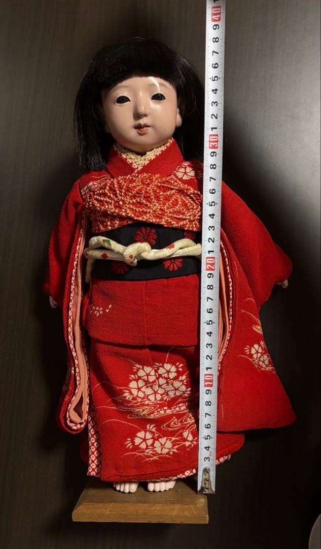 h*t様 市松人形 赤い着物