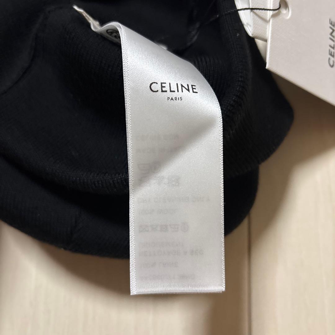 CELINE　ニット帽　ロゴ　トリオンフ　ビーニー