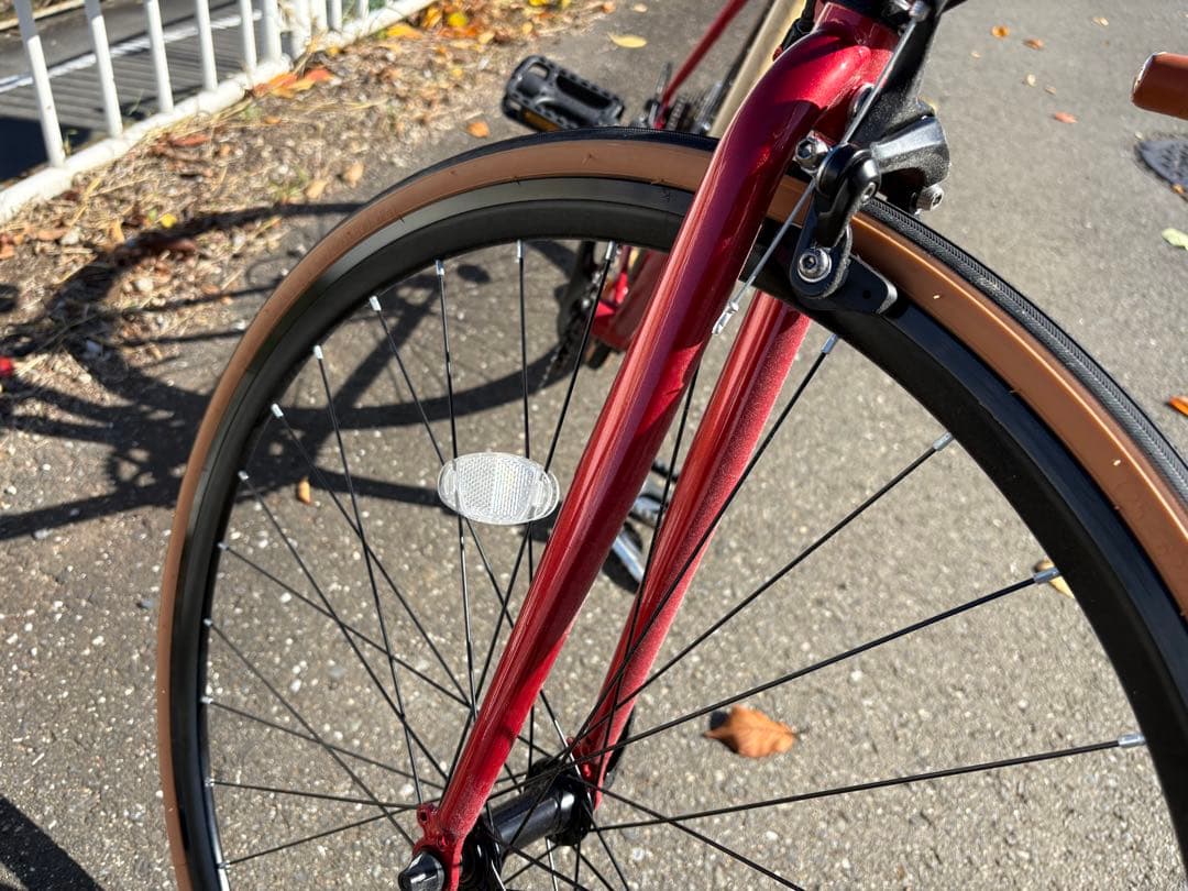 CANOVER レッド ロードバイク ダイヤルロック付き