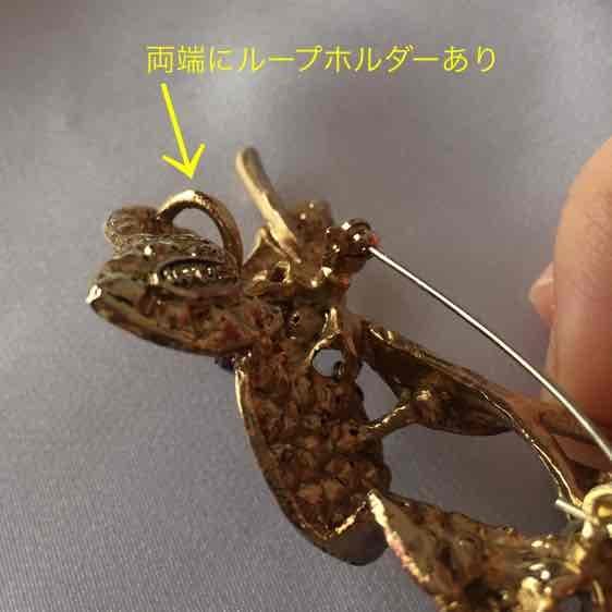 【ブローチ・ネックレス】フランス買い付け＊胡蝶蘭　髪につけても素敵です