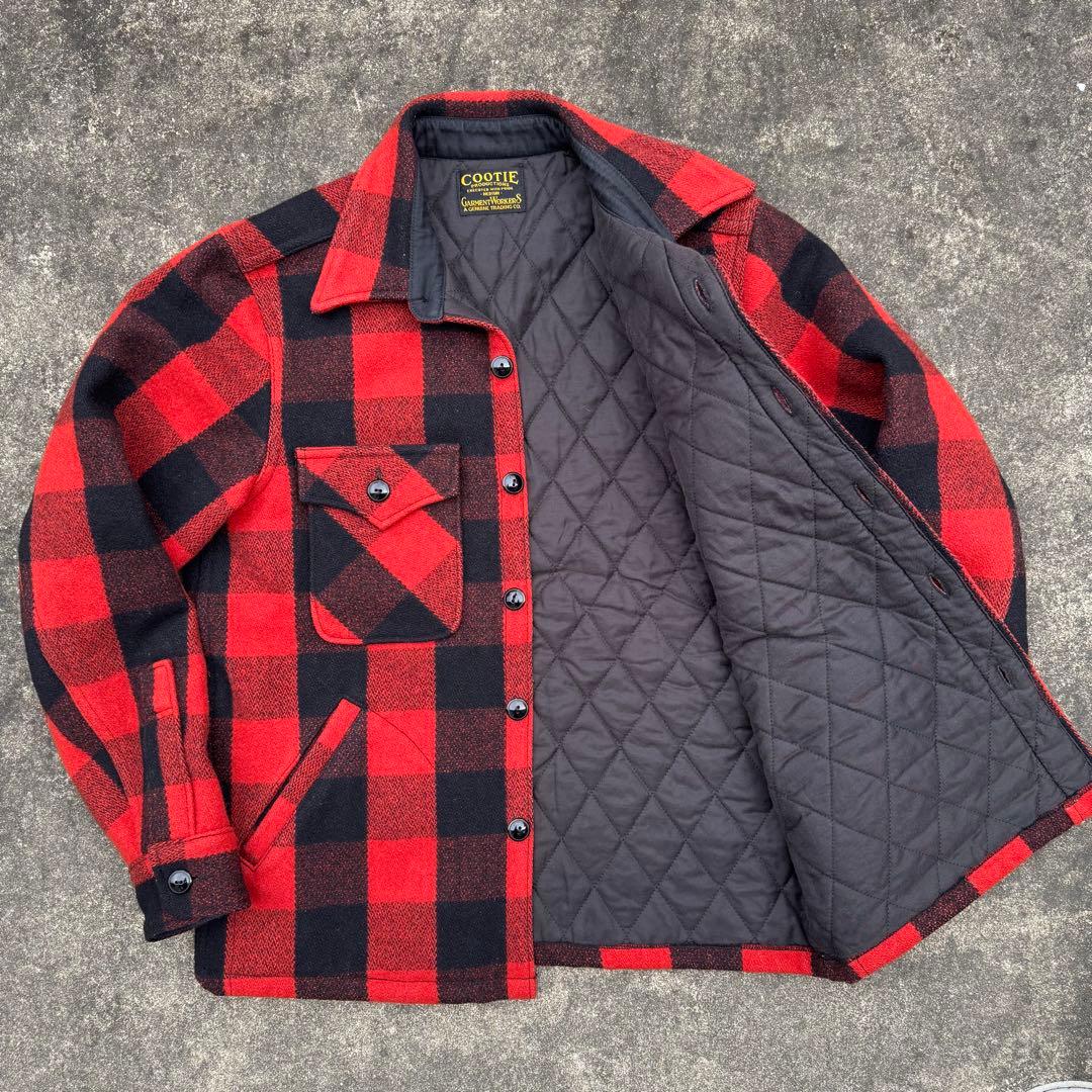 COOTIE クーティー バッファローチェック ウールジャケット 赤黒 M 希少