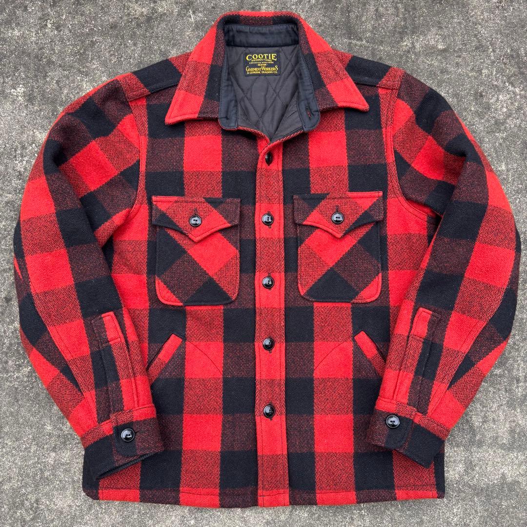 COOTIE クーティー バッファローチェック ウールジャケット 赤黒 M 希少