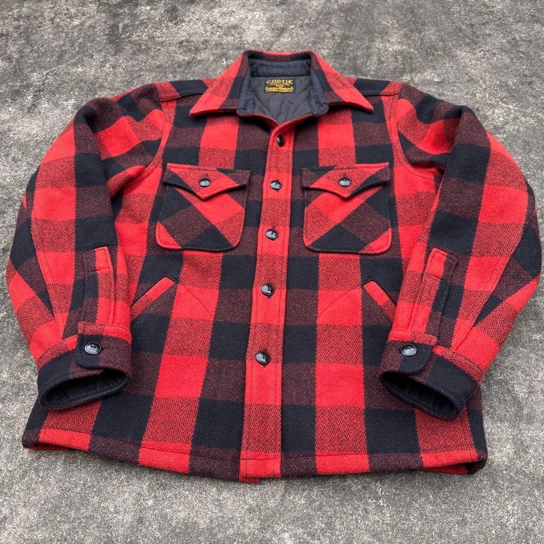 COOTIE クーティー バッファローチェック ウールジャケット 赤黒 M 希少