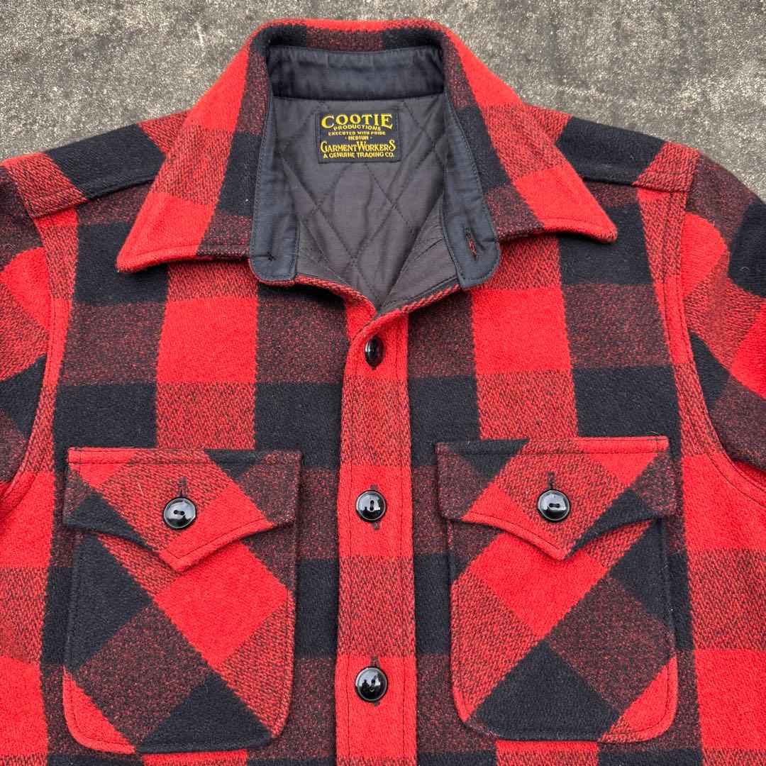 COOTIE クーティー バッファローチェック ウールジャケット 赤黒 M 希少